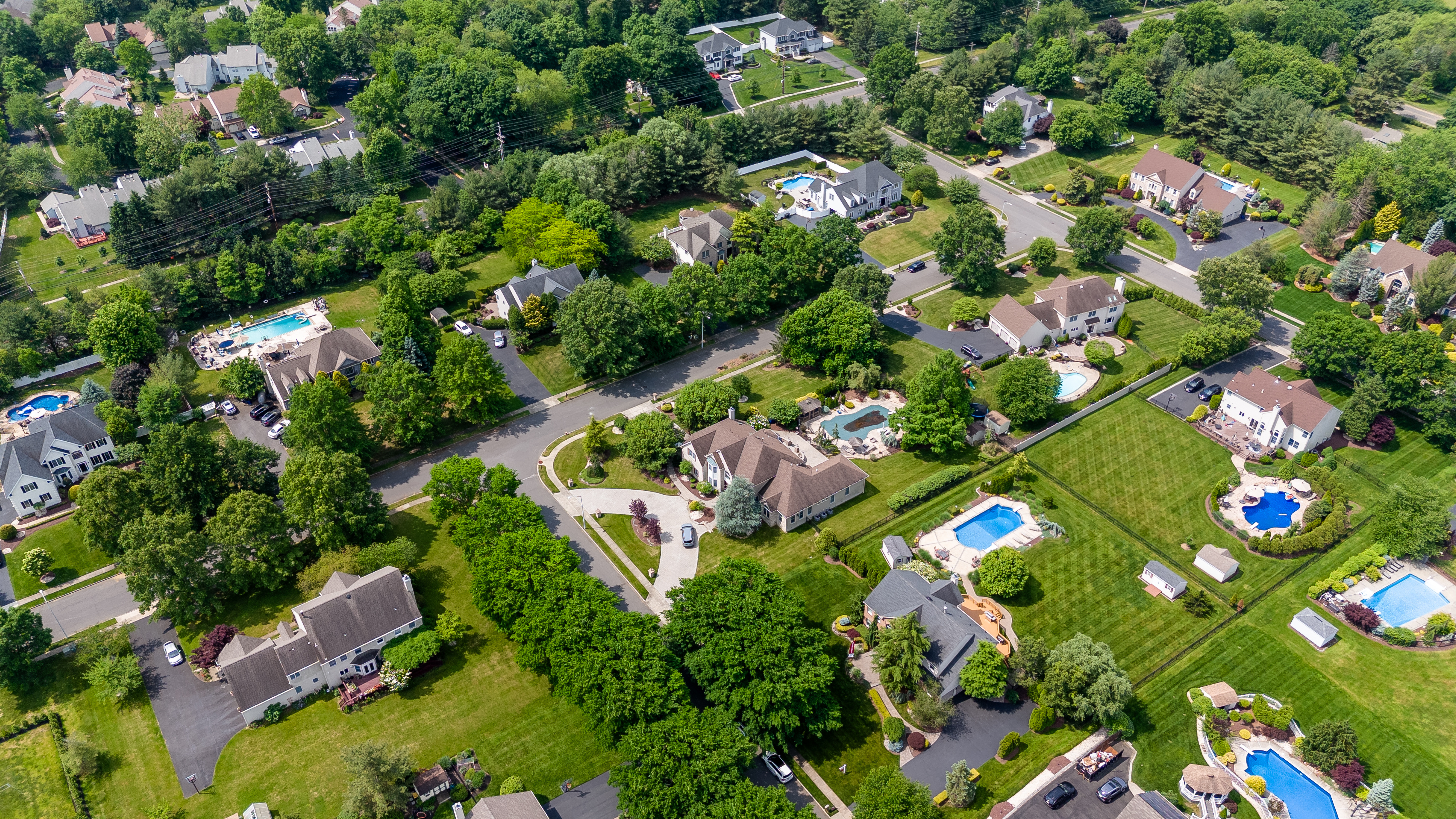 Residential neighborhood in Monmouth County